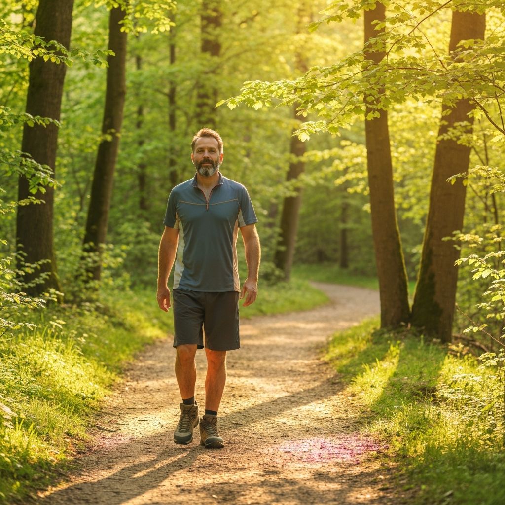 Човек разходилка в природа